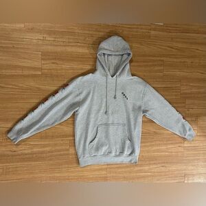 OBEY | Old English Red Rose Men’s Hoodie | Gray Base | Size Medium |